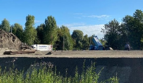 Foto van werkzaamheden nieuwe locatie shell station 