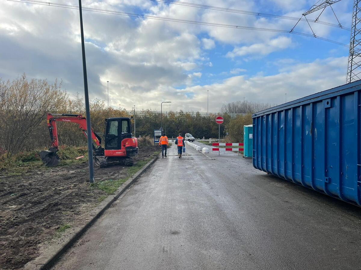 Voorbereidende werkzaamheden Thorbeckeweg op locatie Skoon