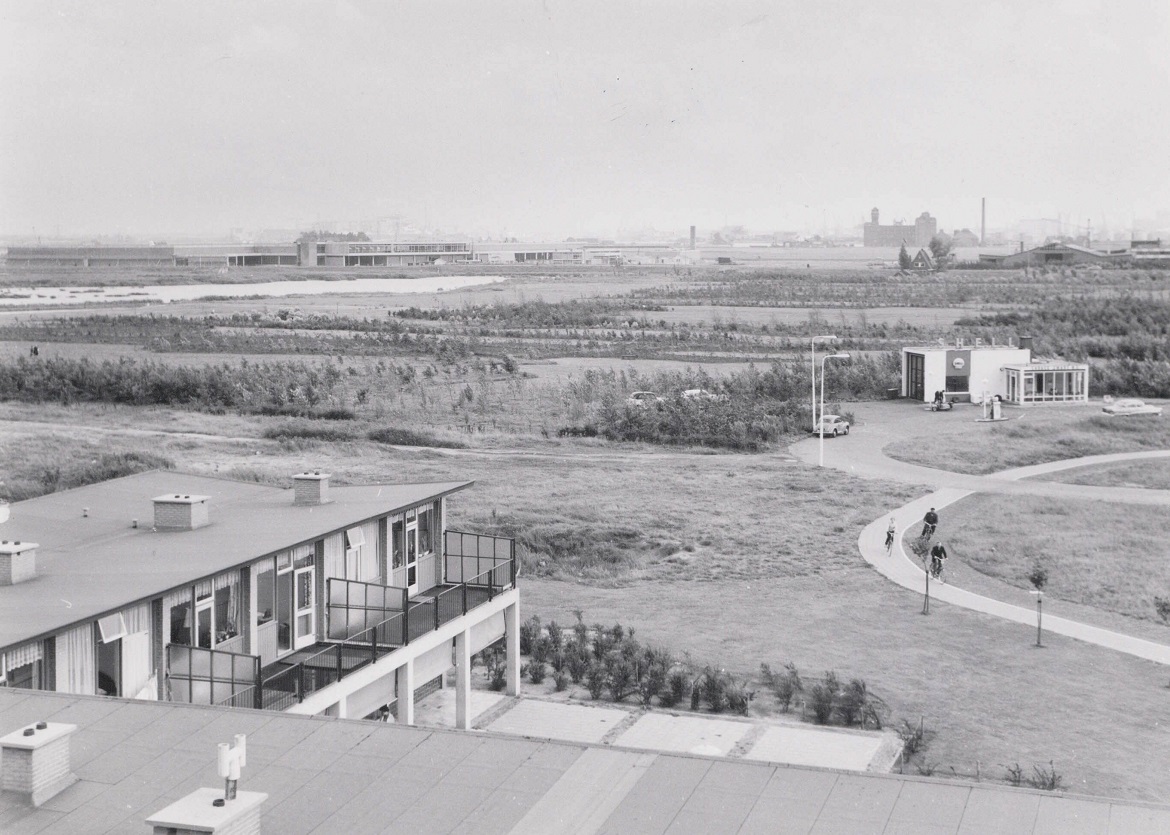 Oude foto van de Thorbeckeweg in Zaandam